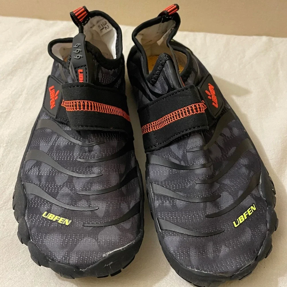 UBFEN Kids Size 32 Barefoot Water Shoes Black Camo Quick Dry‎ Aqua Shoes NEW